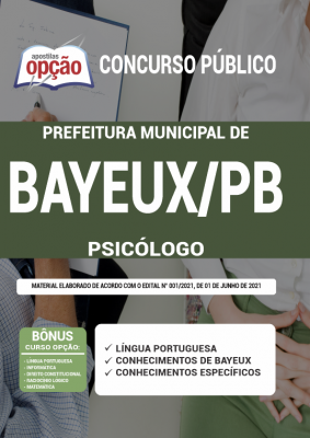 Apostila Prefeitura de Bayeux - PB - Psicólogo