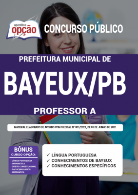 Apostila Prefeitura de Bayeux - PB - Professor A