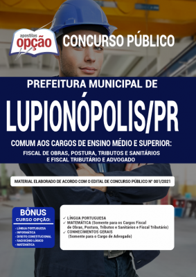 Apostila Prefeitura de Lupionópolis - PR - Comum aos Cargos de Ensino Médio e Superior