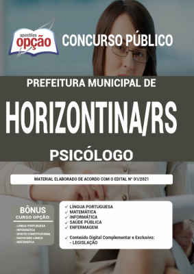 Apostila Prefeitura de Horizontina - RS - Psicólogo