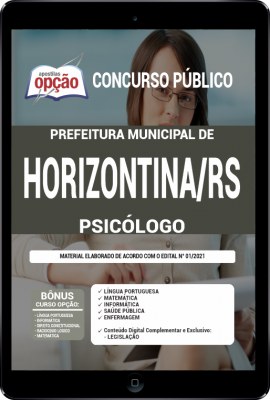 Apostila Prefeitura de Horizontina - RS em PDF - Psicólogo