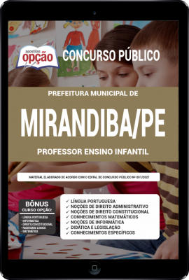 Apostila Prefeitura de Mirandiba - PE em PDF - Professor Ensino Infantil