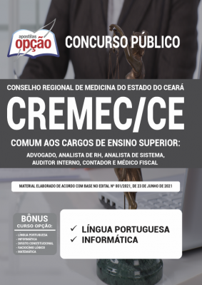 Apostila CREMEC-CE - Comum aos Cargos de Ensino Superior