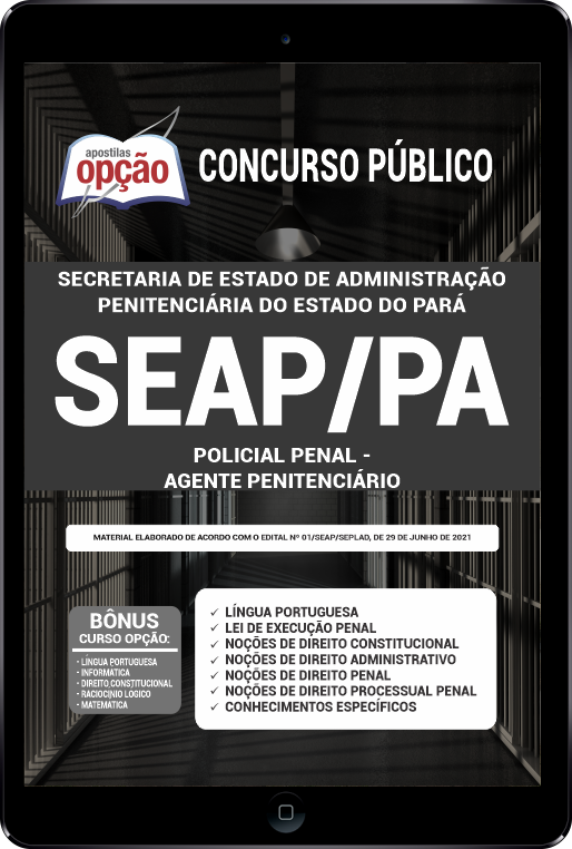 Apostila SEAP-PA PDF - Policial Penal - Agente Penitenciário 2021