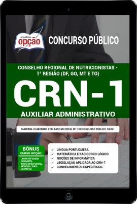Apostila CRN 1 em PDF - Auxiliar Administrativo