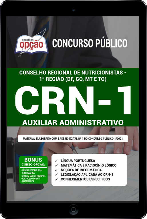 Apostila CRN 1 PDF - Auxiliar Administrativo 2021