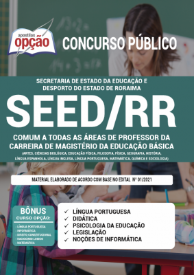 Apostila SEED-RR - Comum a Todas as Áreas de Professor da Carreira de Magistério da Educação Básica