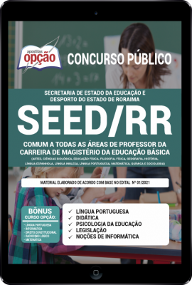 Apostila SEED-RR em PDF - Comum a Todas as Áreas de Professor da Carreira de Magistério da Educação Básica