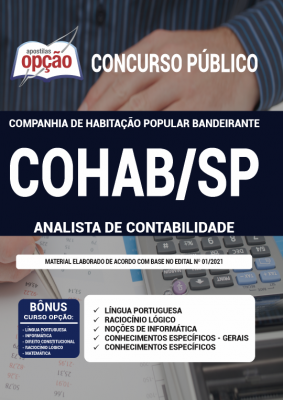 Apostila COHAB-SP - Analista de Contabilidade