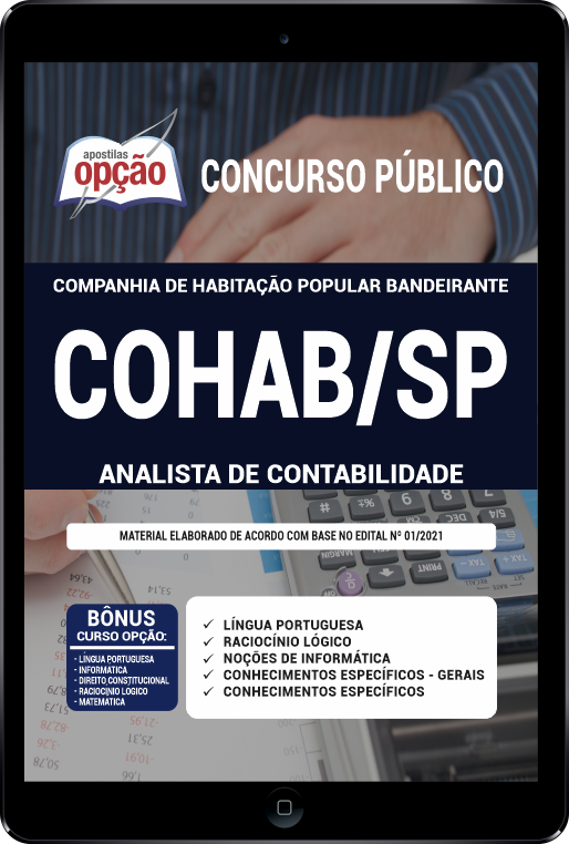 Apostila COHAB-SP PDF - Analista de Contabilidade 2021