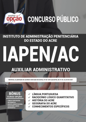 Apostila IAPEN-AC - Auxiliar Administrativo 