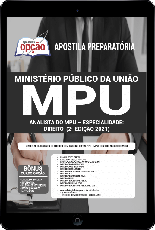 Apostila MPU PDF - Analista do MPU – Direito (2ª Edição) 2021