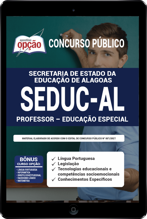 Apostila SEDUC-AL PDF - Professor - Educação Especial 2021