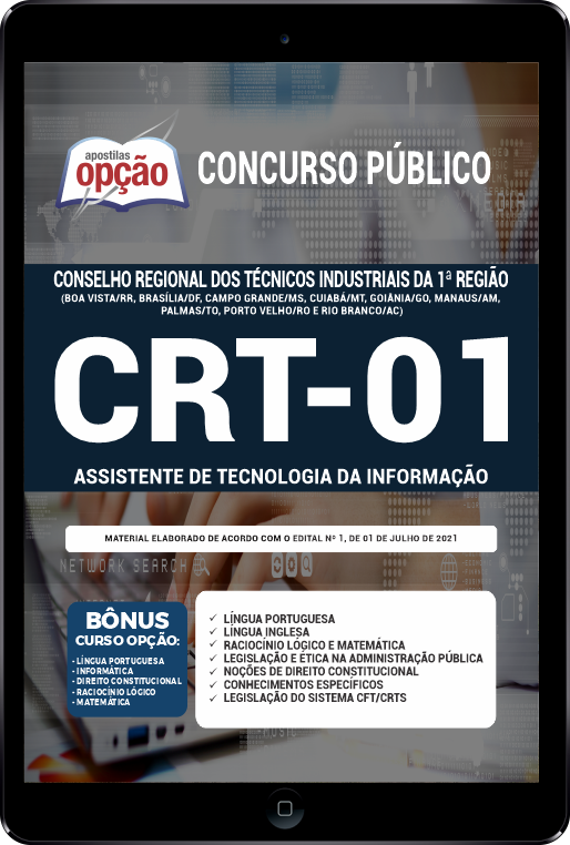 Apostila CRT 1 PDF - Assistente de Tecnologia da Informação 2021