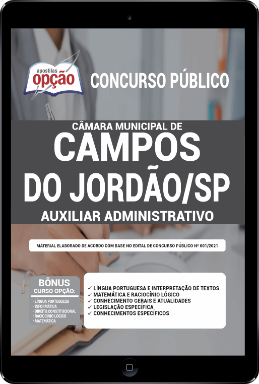 Apostila Câmara de Campos do Jordão - SP PDF - Auxiliar Admin 2021