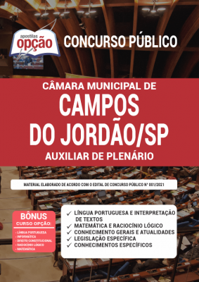 Apostila Câmara de Campos do Jordão - SP - Auxiliar de Plenário