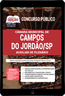 Apostila Câmara de Campos do Jordão - SP em PDF - Auxiliar de Plenário
