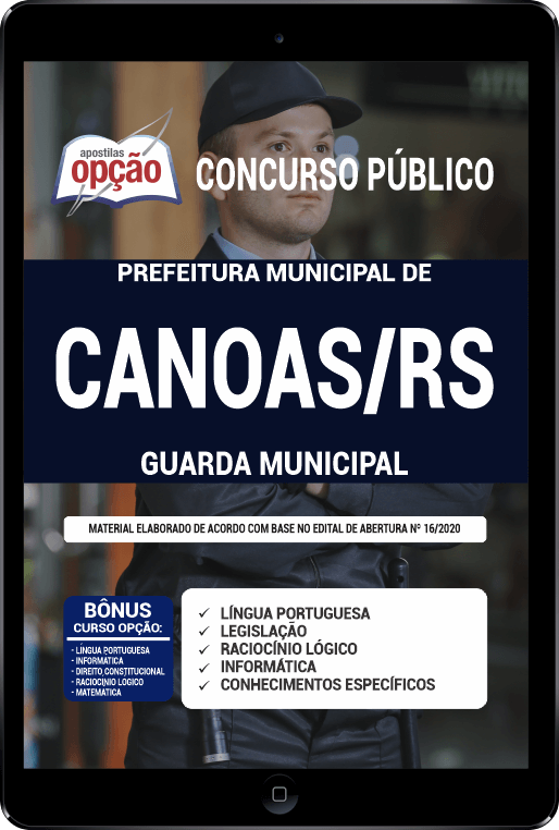Apostila Prefeitura de Canoas - RS PDF - Guarda Municipal 2021