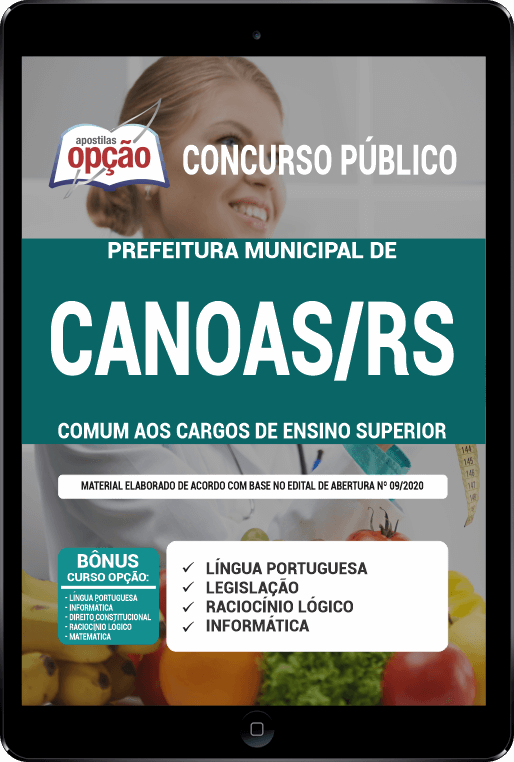 Apostila Pref de Canoas - RS PDF - Cargos de Ensino Superior 2021