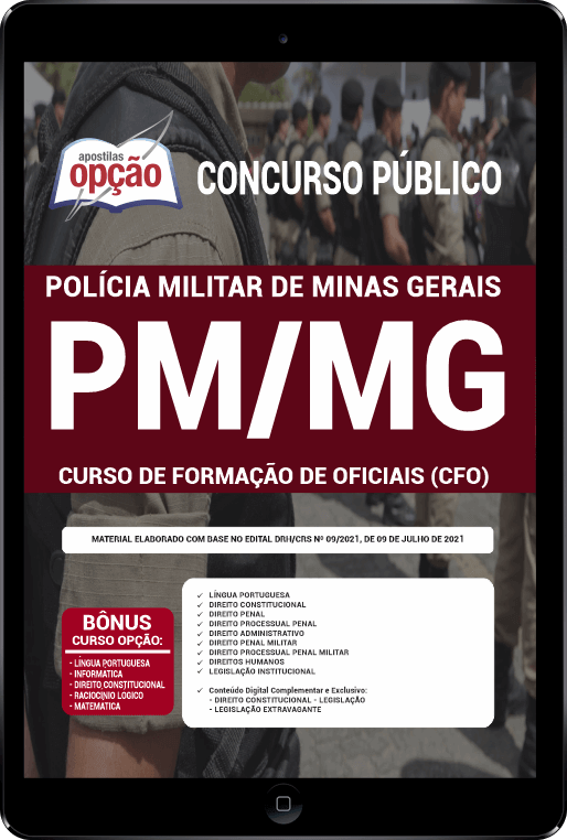 Apostila PM-MG PDF - Curso de Formação de Oficiais (CFO) 2021