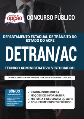 Apostila DETRAN-AC - Técnico Administrativo Vistoriador