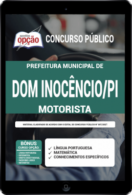 Apostila Prefeitura de Dom Inocêncio - PI em PDF - Motorista