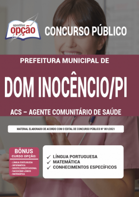 Apostila Prefeitura de Dom Inocêncio - PI - ACS - Agente Comunitário de Saúde