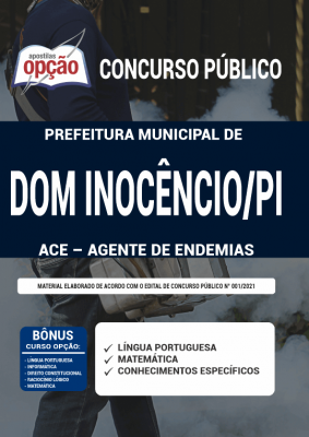 Apostila Prefeitura de Dom Inocêncio - PI - ACE - Agente de Endemias