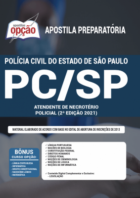 Apostila PC-SP - Atendente de Necrotério Policial (2ª Edição)