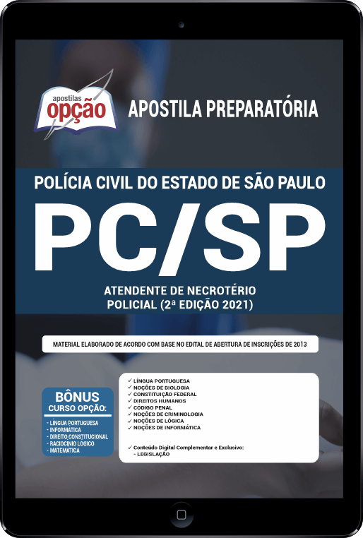 Apostila PC-SP PDF - Atendente de Necrotério Policial 2021 (2ª Edição)