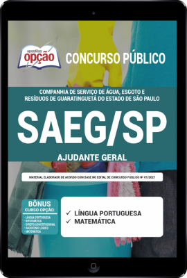 Apostila SAEG-SP em PDF - Ajudante Geral