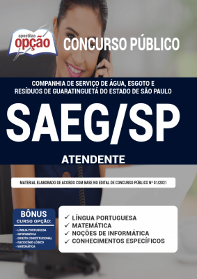 Apostila SAEG-SP - Atendente