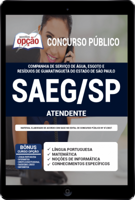 Apostila SAEG-SP em PDF - Atendente