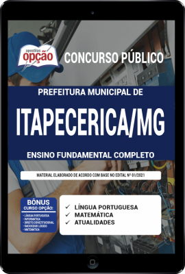 Apostila Prefeitura de Itapecerica - MG em PDF - Ensino Fundamental Completo