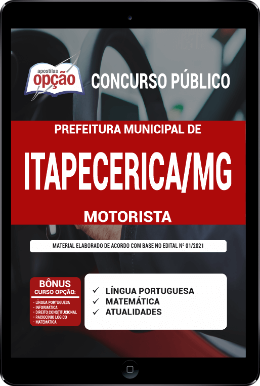 Apostila Pref de Itapecerica - MG PDF - Motorista 2021