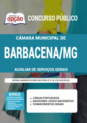 Apostila Câmara de Barbacena - MG - Auxiliar de Serviços Gerais