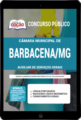 Apostila Câmara de Barbacena - MG em PDF - Auxiliar de Serviços Gerais