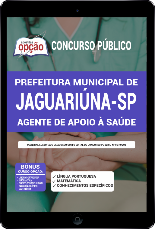 Apostila Pref Jaguariúna - SP PDF - Agente de Apoio à Saúde 2021