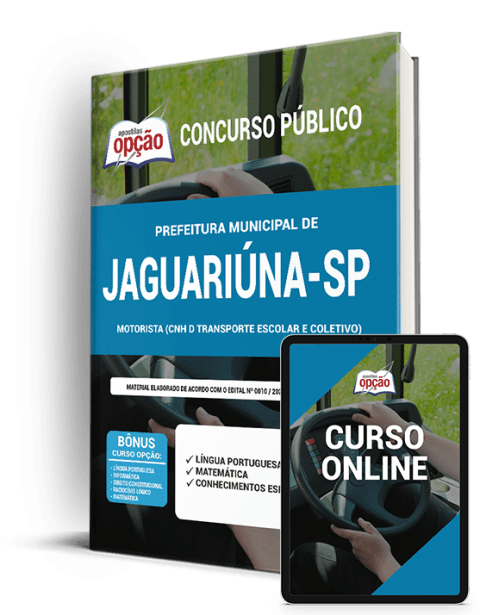 Apostila Pref Jaguariúna SP 2021 - Motorista (CNH D Escolar/Coletivo)
