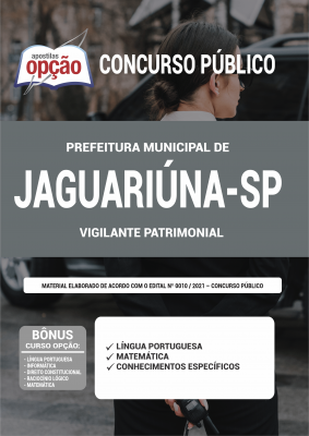 Apostila Prefeitura de Jaguariúna - SP - Vigilante Patrimonial