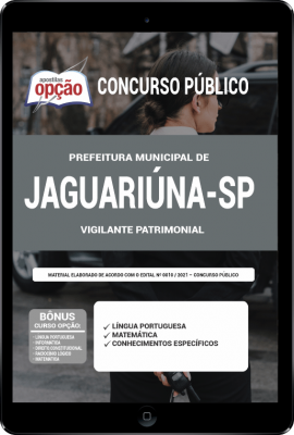 Apostila Prefeitura de Jaguariúna - SP em PDF - Vigilante Patrimonial