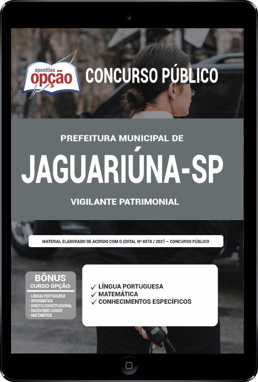 Apostila Pref Jaguariúna SP PDF - Vigilante Patrimonial 2021