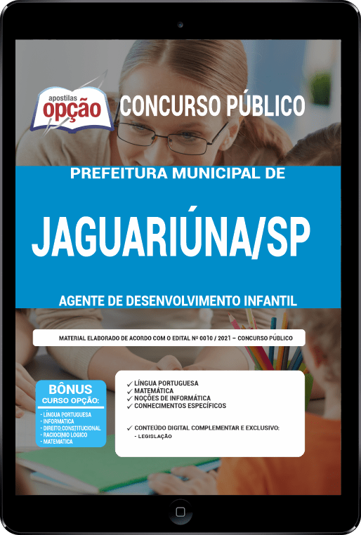 Apostila Pref Jaguariúna SP PDF Agente de Desenv Infantil 2021