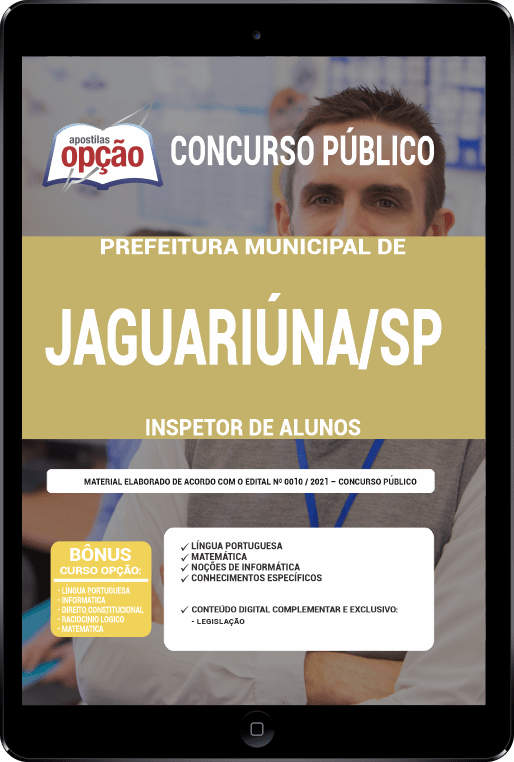 Apostila Pref Jaguariúna SP PDF - Inspetor de Alunos 2021
