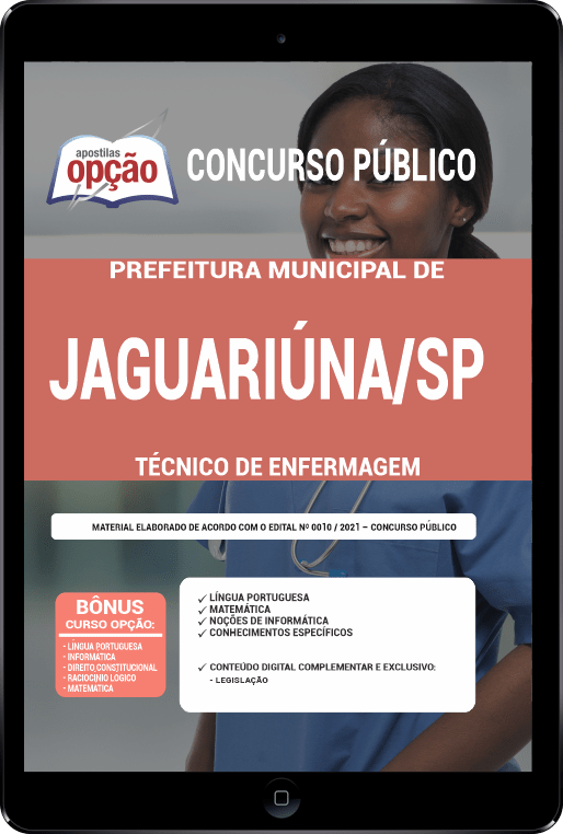 Apostila Pref Jaguariúna SP PDF - Técnico de Enfermagem 2021