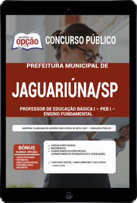 Apostila Prefeitura de Jaguariúna - SP em PDF - Professor de Educação Básica I - PEB I - Ensino Fundamental