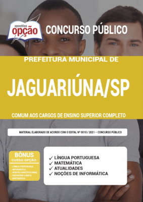 Apostila Prefeitura de Jaguariúna - SP - Comum aos Cargos de Ensino Superior Completo