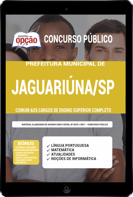 Apostila Pref Jaguariúna SP PDF Comum Cargos de Ensino Superior 2021