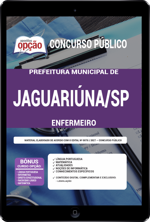 Apostila Pref Jaguariúna SP PDF - Enfermeiro 2021