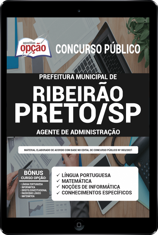 Apostila Prefeitura de Ribeirão Preto SP PDF Agente de Administração 2021